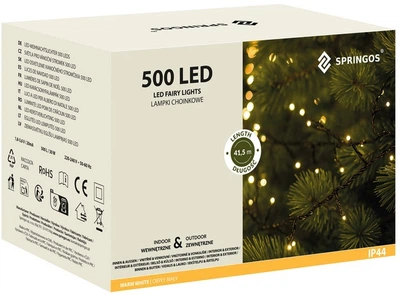 Новорічна гірлянда Springos 500 LED 40 м (5907719422008)