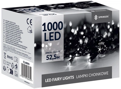 Новорічна гірлянда Springos Flash 1000 LED 50 м (5907719464619)