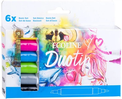 Zestaw markerów Talens Art Creation Ecoline Duotip Basic 6 szt. (8712079470029)