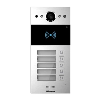 IP-видеопанель на 5 абонентов 2Mp Akuvox R20B SIP со считывателем EM-Marine / Mifare / NFC (87-00031)