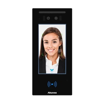 IP-видеопанель многоабонентская 2Mp Akuvox E16C с экраном 5", распознаванием лиц и считывателем Mifare / NFC / BLE / QR (87-00048)