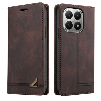 Чохол книжка на магніті G.Q. для Xiaomi 15T кавовий гаманець