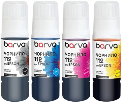 Комплект чорнила Barva для Epson 112 Special Pigmented OneKey (1K) 4x70 мл BK/C/M/Y (E112-070-MP)