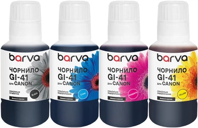Комплект чернил Barva для Canon GI-41 Special Pigmented/Water Soluble OneKey (1K) 4x135 мл BK/C/M/Y (CGI41-135-MP)