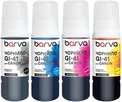 Комплект чернил Barva для Canon GI-41 Special Pigmented/Water Soluble OneKey (1K) 4x70 мл BK/C/M/Y (CGI41-070-MP)