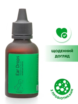 Краплі для вух лосьйон для догляду за вухами спрей для тварин засіб гігієни вух для котів і собак з антибактеріальним ефектом ProbioDay™ 50 мл 000179