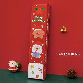 Новогодний набор гелевых ручек Merry Christmas 2 шт + 2 стержня + стикеры Красная упаковка