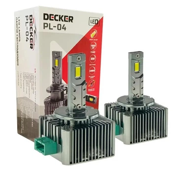 Светодиодные авто LED лампы Decker PL-04 Цоколь D3S 6000K 50W 12V 10000Lm c обманкой в штатные места!