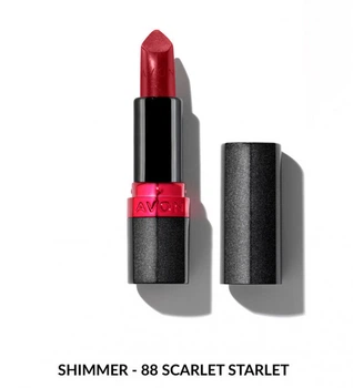 Зволожувальна мерехтлива губна помада Avon «Ультра» 88 SCARLET STARLET/88 Зірковий червоний