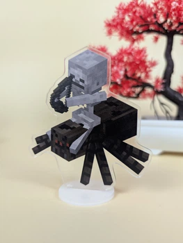 Акриловый стенд Minecraft Скелет и паук