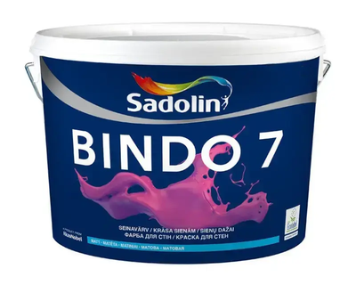 Краска для стен и потолка латексная матовая Sadolin Bindo 7 Бесцветный BC 8.37л