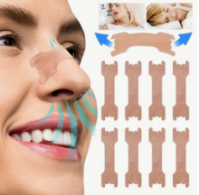 Пластир від хропіння Nasal Strips Better Breath 6×2 см з еластичною дугою для полегшення дихання бежевий YOJO