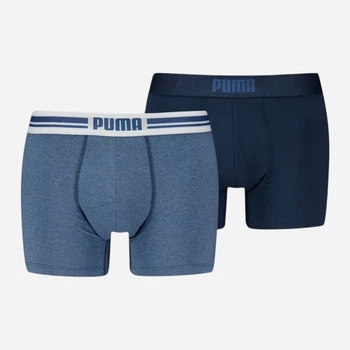 Набір трусів боксерів чоловічих бавовняних Puma Men Everyday Placed Logo Boxer 2P 93847604 M 2 шт Light Blue Melange (8720245590761)