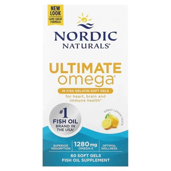 Риб'ячий жир Омега-3 Nordic Naturals (Ultimate Omega-3) 1000 мг 60 капсул зі смаком лимона (NOR-01797)