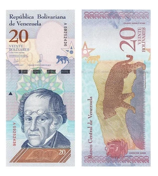 Банкнота 20 боліварів Венесуела 2018 рік UNC