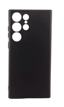 Чехол Silicone Case для Samsung Galaxy S23 Ultra бампер с микрофиброй черный