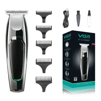 Аккумуляторный триммер VGR V-030 для бороды и волос — беспроводная машинка для стрижки