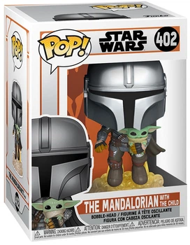 Фигурка Мандалорец, летящий с малышом - Funko Pop! STAR WARS #402 THE MANDALORIAN