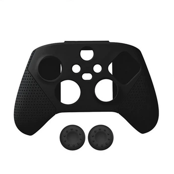 Чехол силиконовый Dobe и накладки стики на геймпад Xbox Series S X Черный Black