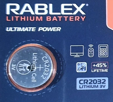 Батарейка літієва RABLEX 3V CR2032