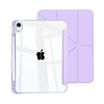 Чехол обложка Transparent Y-Fold desing + Right Pencil Holder BBM1 для iPad Air 4 2020/Air 5 2022 10,9"/Air 11" 2024(M2)/2025(M3)/2026(M4) Сиреневый