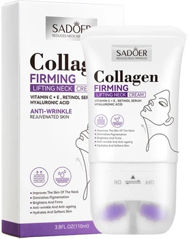 Крем-роллер для шеи Sadoer Collagen Firming Lifting Neck Cream 110 мл (6976504681240)
