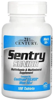 Мультивітамінний комплекс та мультимінерали 21st Century для чоловіків 50+ Sentry Senior 100 таблеток (740985275405)