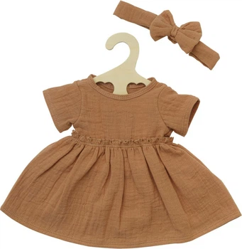 Сукня для ляльок Heless з воланами коричнева 28-35 см 1520432 (4001949014253)