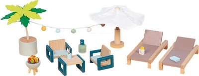 Набір садових меблів для ляльок Goki Mallorca дерев'яний 5220510 (4013594514767)