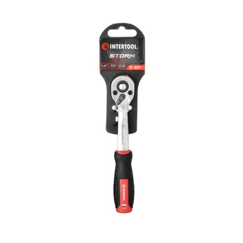 Рукоятка с храповым механизмом 1/4'', 72 зуби Intertool Cr-V