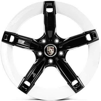 Литі диски Replica Porsche (PR350) R21 W9.5 PCD5x130 ET60 DIA71.6 (black white flange)