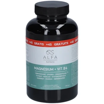 Магній цитрат, таурат Alfa Magnesium B6 Nutrifarma, 180 капсул Магній + Вітамін B6