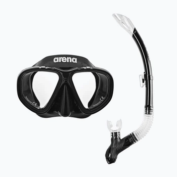 Набор для сноркелинга (маска и трубка) Arena Premium Snorkeling Set (002018-505) black/clear/black