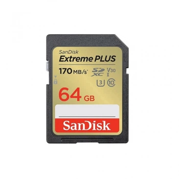 Карта пам'яті SanDisk 64GB SD class 10 UHS-I Extreme PLUS (SDSDXW2-064G-GNCIN) (18653)