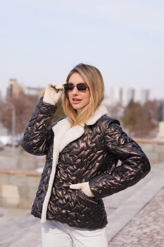 Демісезонна куртка Mila Nova К-326 50 шоколадна