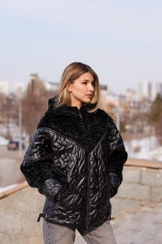 Демісезонна куртка Mila Nova К-357 48 чорна