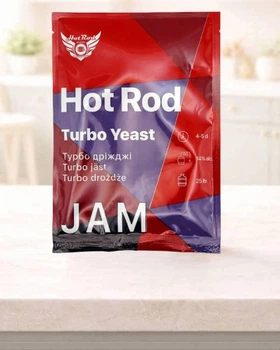 Турбо дрожжи Hot Rod Jam для фруктовых браг, быстрый старт, 25 л, 69 г