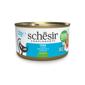Влажный корм консервы для котов Schesir Tuna тунец в желе — банка 70г (121837)