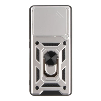 Чехол накладка Guard Shield Armor с кольцом для Xiaomi Redmi 13 4G/Poco M6 4G Silver