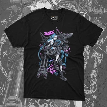Футболка чоловіча з принтом Arcane Jinx 2 Розмір 48 Anime08Розмір 48