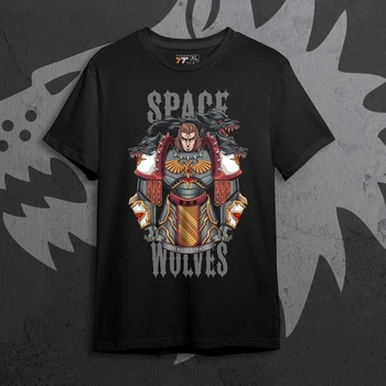 Футболка мужская с принтом WarHammer 40K Space Wolves Размер 48 Anime0785