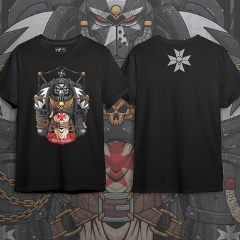 Футболка для подростка мальчика с принтом WarHammer 40K Black Templare Размер 160 Anime10762