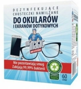 Вологі серветки Mr Magic для окулярів 60 штук