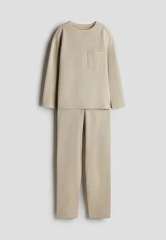 Костюм (кофта+штаны) вафельний бежевий H&M 134-140см (400012432)