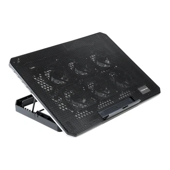 Подставка для ноутбука Givecool X8 (ARGB) с регулировкой угла наклона до 15.6 , 2USB, 6 вентиляторов, RGB подсветка, подставка для телефона Black