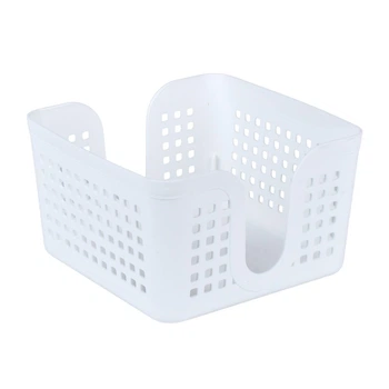Салфетница пластиковая PB-840 15х15х9 см открытого типа Белый