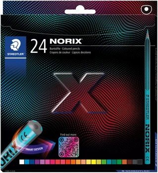 Олівці кольорові Staedtler NORIX 24 шт 100% PEFC (4007817167649)