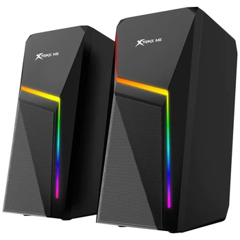 Комп'ютерні колонки XTRIKE ME SK-503 2.0 Bluetooth 6Вт з підсвічуванням RGB чорні (LKMTR_808053)