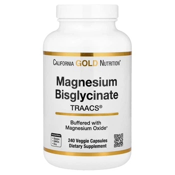 Магний Бисглицинат California Gold Nutrition Magnesium Bisglycinat 240 растительных капсул