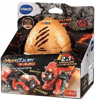 Іграшка‑трансформер інтерактивна Vtech Motozaury Трицератопс у яйці (62058) (5900511620580)
